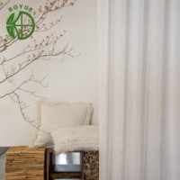 Cortinas Modernas de Lujo en Color Crema Blanco, de Poliéster Transparente, para Sala de Estar, Ventanas Grandes, Hechas a Medida, para Todas las Estaciones