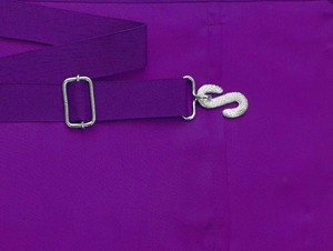 Member Council Apron White <b>Purple</b> Grosgrain Masonic Regalia Ceremonial Lodge Apron Premium Freemason Regalia Embroidered Design - Product Image 6