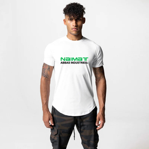 เสื้อยืดกีฬาผู้ชายฤดูร้อน แห้งเร็ว สวมใส่สบาย ระบายอากาศได้ดี ผ้าตาข่าย ยืดหยุ่น ทรงหลวม สไตล์ยุโรปอเมริกัน แขนสั้น ผ้าถัก - Product Image 3