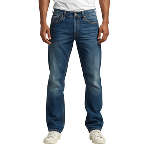 Pantalones Vaqueros de Lona Lavada al Ácido de Corte Recto para Hombre, Transpirables, de Algodón Pesado, Casuales, Personalizados, OEM ODM - Product Image 4