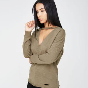 Sudadera Negra de Alta Calidad al por Mayor de 160g para Mujer, Diseño Único, Sudadera Transpirable de Última Tendencia - Product Image 4