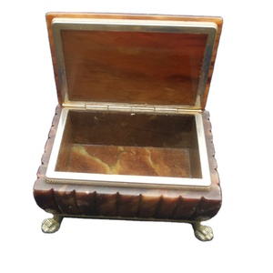 Boîte à cigarettes Vintage Onyx brun, Antique Vintage Onyx Cigarette Box, Onyx Cigarette Box - Product Image 1