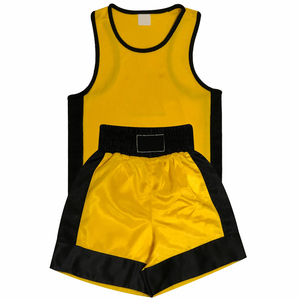 100% <b>Polyester</b> Lightweight Breathable Quick Dry Stretch High Quality Customized Men's Adult Boxing <b>Shorts</b> Training Gear - Product Image 3