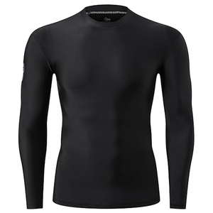 Vente en gros de chemises de compression à manches longues pour hommes, imprimées avec un motif, protection UV, fournisseur de logo personnalisé - Product Image 5