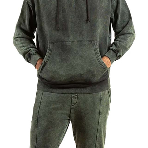 Última Versión, Nuevo, en Tendencia, Chándal con Capucha para Hombre, Lavado Ácido, Talla Grande, Color Sólido, Invierno, Casual, Alta Calidad, Cómodo - Product Image 4