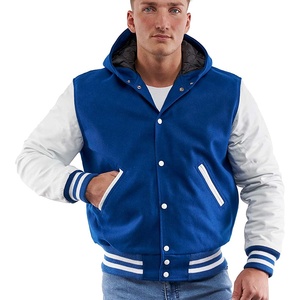 Veste universitaire unisexe ajustée de qualité supérieure pour homme MS, style bomber, en coton, col montant, fermeture à boutons recouverts - Product Image 6