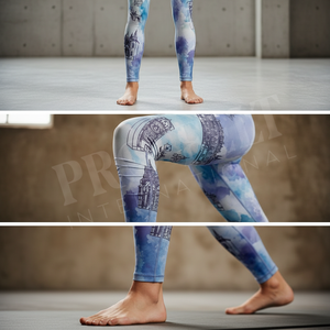 Leggings de Yoga Transpirables con Estampado de Acuarela Personalizados al por Mayor, Pantalones Deportivos Casuales Suaves y Elásticos sin Costuras para Gimnasio y Running - Product Image 4