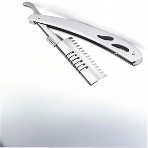 High Quality Stainless Steel Handle Folding Straight Edge Barber Razor Holder Customized Color Logo Customized Size Easy Care - Product Image 2