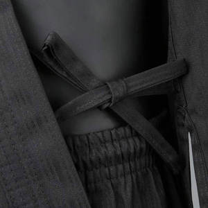 Uniforme de Taekwondo noir côtelé professionnel, combinaison d'arts martiaux Dobok, vêtements d'entraînement respirants pour le karaté, pour enfants et adultes - Product Image 6