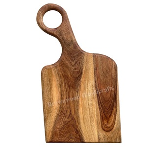 Planche à découper en bois d'acacia massif Design non glissant avec pompon décoratif pour la cuisine et le restaurant à bon prix - Product Image 6