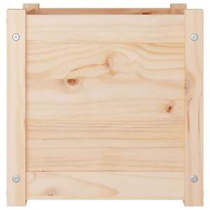 Ensemble de 2 pots de fleurs et jardinières moyennes en bois de pin massif naturel - Product Image 5