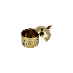 Olla caliente de metal con acabado dorado y tapa, ideal para el hogar y mesas de boda, calentador de alimentos y cacerola para servir platos calientes. - Product Image 2