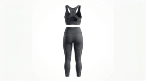 Conjuntos de Yoga a Cuadros con Logotipo Personalizado para Mujer, Cintura Media Elástica, Tallas Ajustables, Cantidad al por Mayor - Product Image 2