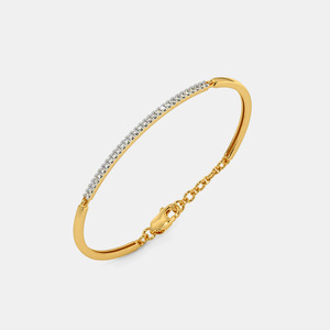 Pulsera clásica de oro con doble fila de diamantes - Product Image 1