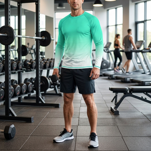 Camiseta de manga larga para hombre con protección UV, para surf, deportes acuáticos, natación y gimnasio. - Product Image 5