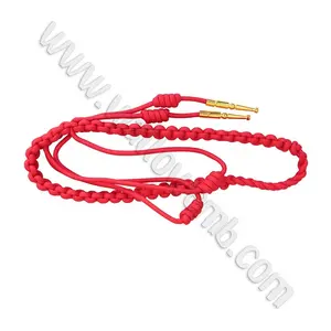 OEM/ODM Aiguillette uniforme hombro cordón hombres Color rojo Aiguillette hecho en viscosa con puntas personalizadas