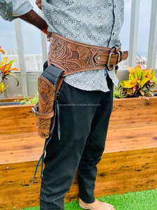 ซองปืนหนังแท้คุณภาพพรีเมียม งานแฮนด์เมด สไตล์คาวบอยตะวันตก แบบเปิดนิ้วเท้า ใช้ได้กับปืนแบบ One Rig สำหรับการล่าสัตว์ พร้อมสายรัดปรับได้ - Product Image 3