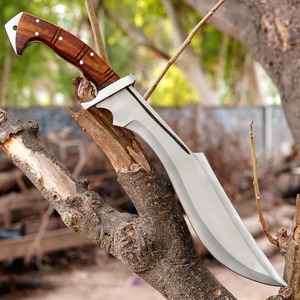 Couteau de camping artisanal en acier D2 de qualité industrielle avec étui en cuir, personnalisable OEM/ODM, 17 pouces - Product Image 1
