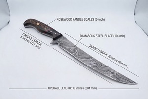 Professional Industrial Grade Damascus Steel Fillet <b>Knife</b> <b>Boning</b> Blade Two Tone Wood <b>Handle</b> Export Ready Bulk Manufacturer - Product Image 2