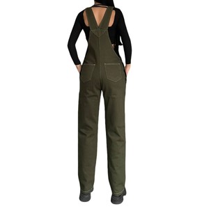 Bangladesh fabricantes de ropa Casual Mujer Monos Y2k Sin mangas Correas Hombro Bolsillos Denim Monos Pantalones - Product Image 2