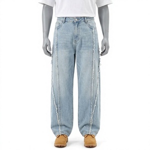 Jeans de Mezclilla para Hombre, Corte Recto, Cintura Alta, Estilo Casual, Lavado a la Piedra, para Primavera - Product Image 1