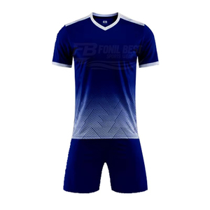 High Quality Men's V-Neck Soccer Jersey Set With Black Shorts Geometric Print Moisture Wicking Polyester All Seasons - Product Image 5