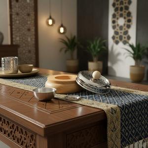 Brûleur à Bakhoor Rond en Bois de Luxe, Porte-Encens Oud Portable en Métal, Mabkhara Moderne pour la Décoration de la Maison et du Bureau, et Cadeau Arabe - Product Image 2