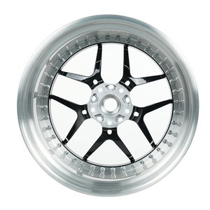 Cerchi Forgiati Personalizzati 5X120 in Due Pezzi con Bordo Lucidato Nero a Razze, Disponibili in 17, 18, 19, 20, 21, <span class=keywords><strong>22</strong></span>, 23, 24 Pollici - Product Image 3