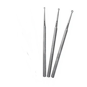 Curettes Buck Ear 6,5 pouces, pointues et à bout arrondi, droites et courbées, instruments chirurgicaux ORL en acier inoxydable, pour cire d'oreille de précision - Product Image 6