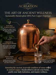 Dispensador de Agua de Cobre 100% Puro, Ecológico, de Alta Calidad y Lujo, con Capacidad de 5L/7L, Tanque de Almacenamiento Ayurvédico para el Hogar - Product Image 5