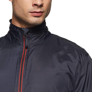 Plain Dyed Polyester <b>Waterproof</b> <b>Thin</b> Reversible Windbreaker <b>Jacket</b> for Men's with Zipper Closure Full Sleeves <b>Jackets</b> - Product Image 2
