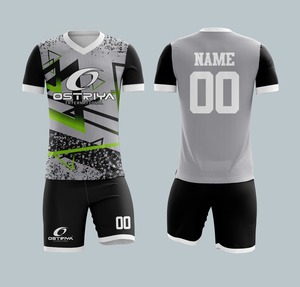 New Design Custom Printed Unisex Anti-Bacterial 100% Polyester Short Sleeve <b>Soccer</b>/football Jersey Uniform Kit Front OEM Service - Product Image 4