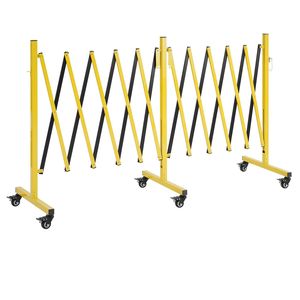 Barriere di Sicurezza Industriali Pieghevoli Portatili da 18 Piedi, Doppie Espandibili, Mobili, con Ruote Bloccabili - Product Image 1