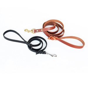 Correa de perro de lujo personalizada y hecha a mano para uso en exteriores, collares y correas de cuero trenzado para perros - Product Image 1