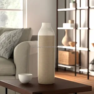 Vase à fleurs carré moderne en fer forgé de style côtier, vase de table, décoration de salon, portable - Product Image 2