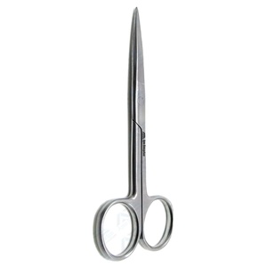 กรรไกรผ่าตัดสแตนเลส เครื่องมือผ่าตัดมาตรฐาน 4.5 นิ้ว ใช้แรงมือ ปลายตรงคม - Product Image 1