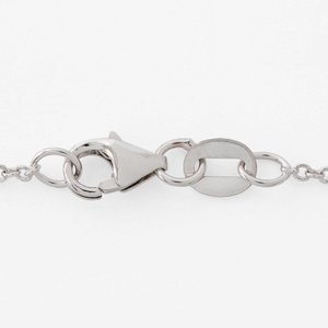 Collar con Colgante Floral de Diamante Cultivado en Laboratorio de Corte Radiante de 0.10ct, Engastado en Oro Blanco de 14K con Cierre de Langosta, Joyería de Lujo para Mujer - Product Image 3