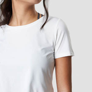 T-shirts courts confortables pour femmes, très demandés, avec logo personnalisé, tailles variées, écologiques, tendance, OEM, personnalisables - Product Image 3