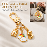 Yogoo Alloy Charme Nuage Arc-en-ciel Mignon en Peluche Détachable DIY Pendentif Modulaire Accessoires Vintage pour Jouets en Peluche