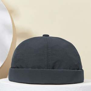 Gorro de invierno sin ala de algodón 100% de secado rápido, estilo marinero coreano, a rayas, para hombre, estilo hip-hop, para danza urbana - Product Image 1