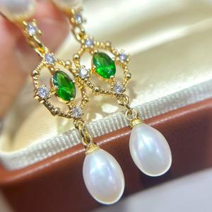 Pendientes Largos de Doble Perla de Alta Calidad, Plata S925 de Zhuji y Perlas Dulces de Agua Dulce, Joyería Fina - Product Image 3