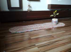 Jute Reversible <b>Rugs</b> Eco Friendly Washable Modern Wholesale Price Recycle Multi Color Handmade Chindi Braided <b>Rug</b> Best Quality - Product Image 5