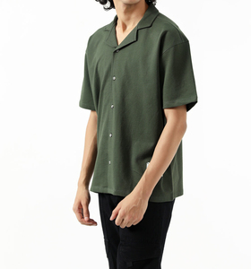 Polo de sport pour homme, col montant, manches courtes, en coton, élasthanne et polyester, design sublimation, pour le golf et les affaires. - Product Image 3