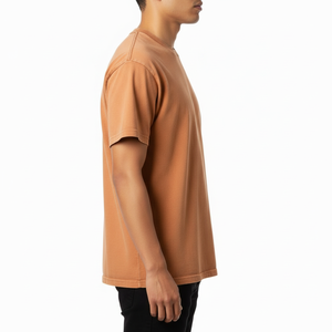 Camisetas al por mayor, extragrandes, con cuello redondo, de tela gruesa, de alta calidad, lisas para imprimir, para hombre, con servicio OEM - Product Image 4