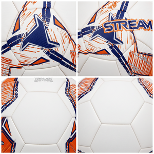 Ballon de football hybride en PU, taille 5, vente en gros OEM – Ballon de football thermocollé de qualité supérieure pour l'entraînement et les matchs – Avec logo de club personnalisé - Product Image 4