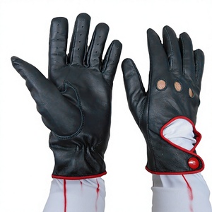 Guantes de Conducción para Hombre, 100% Cuero de Cabra, Dedos Completos, Transpirables, Ecológicos, para Uso Diario, Fiestas y Actividades al Aire Libre en Invierno, Gran Venta - Product Image 1