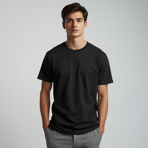 Camiseta Esencial de Algodón Básica Lisa Informal para Hombre y Mujer con Personalización OEM ODM - Product Image 3