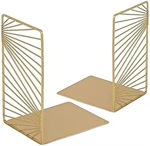 Antique Metal Bookends <b>Decorative</b> <b>Book</b> Holder Non Slip <b>Book</b> Stopper Office Desk Shelf Organizer - Product Image 4