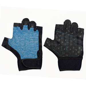Gants de musculation professionnels bleus et noirs avec rembourrage amélioré de la paume |   Poignée antidérapante de qualité supérieure pour un équipement de musculation ultime - Product Image 1