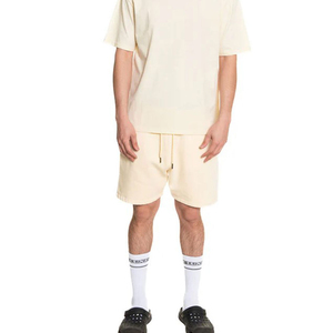 Nouveaux shorts en molleton de coton 2026, respirants, 100% coton, nouveau design, logo imprimé personnalisé avec poches latérales, shorts pour hommes - Product Image 1